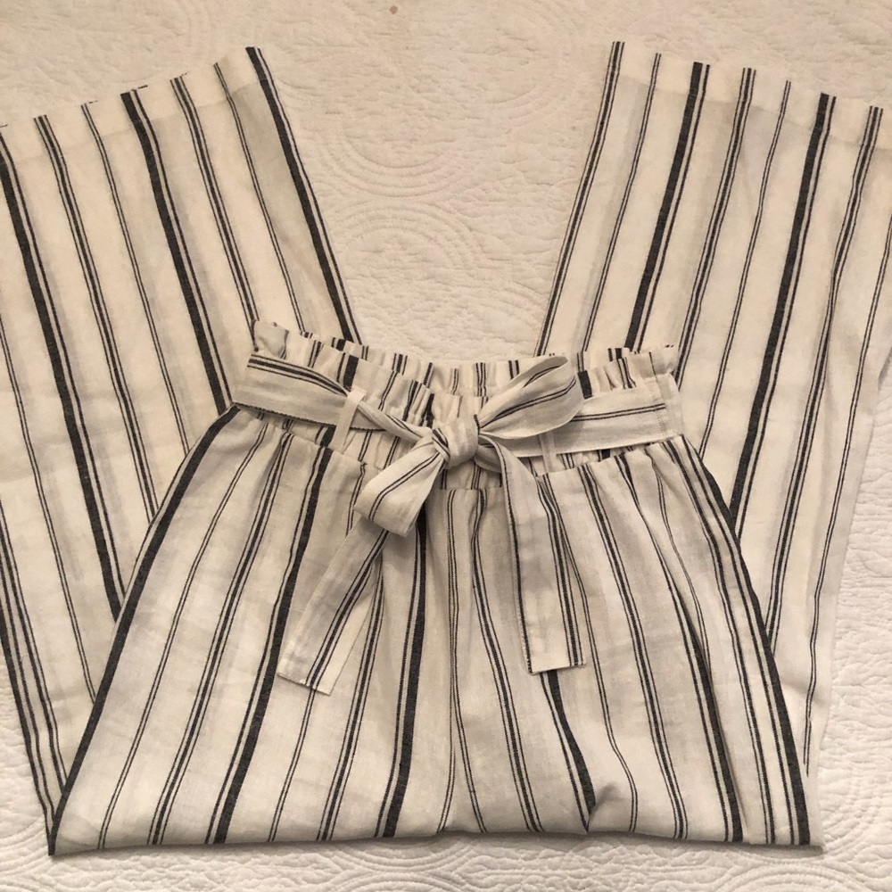 Women’s Striped wide leg pants small cropped